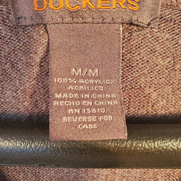 Mens Brown Dockers Pullover Sweater - Picture 3 of 4